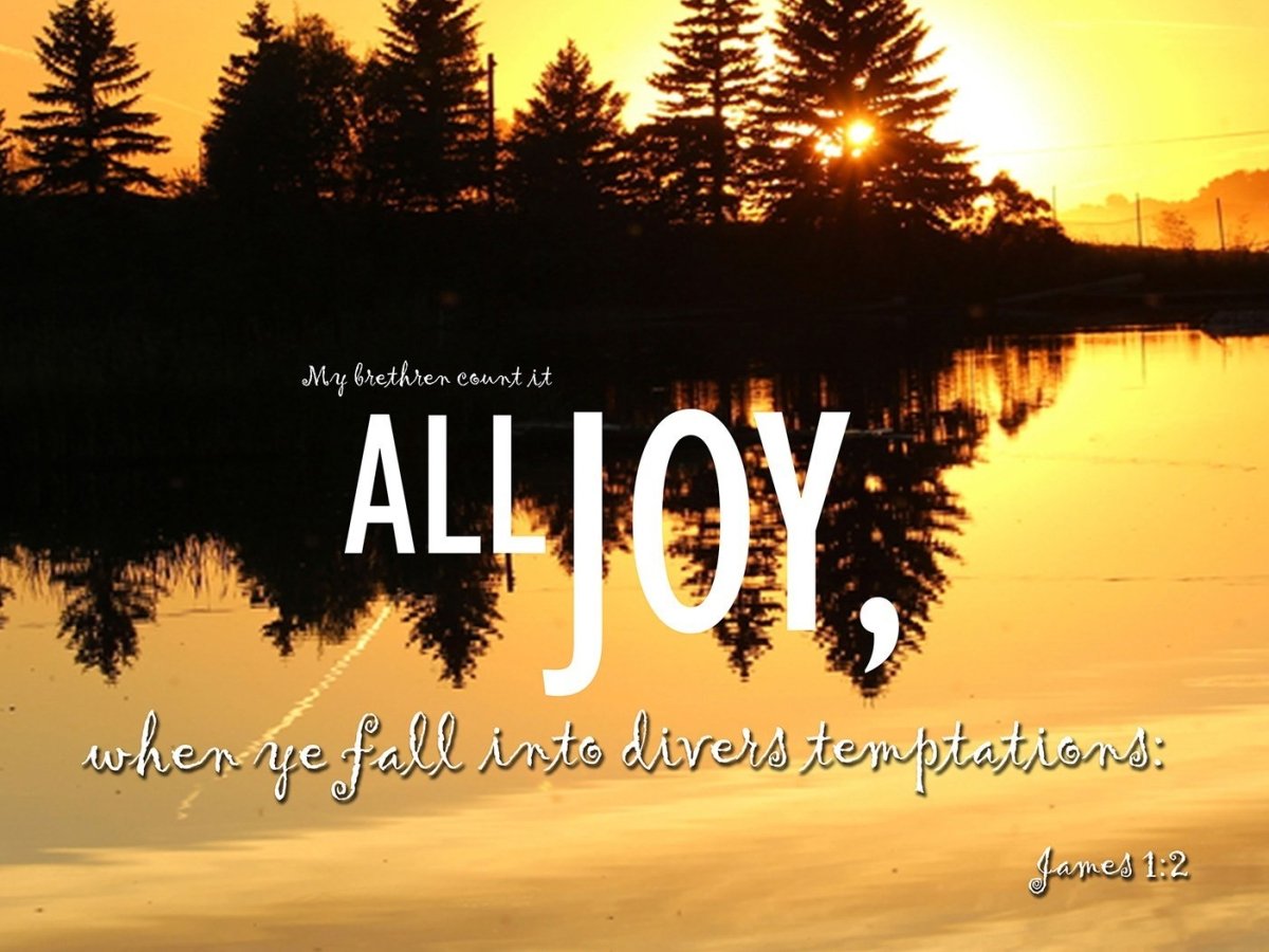 James 12 Kjv Count It All Joy Wall Art Canvas Print - Christian Canvas Wall Art