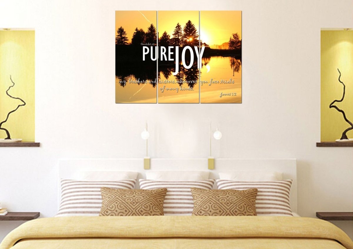 James 12 Niv Consider It Pure Joy Wall Art Canvas Print - Christian Canvas Wall Art