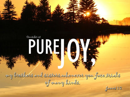 James 12 Niv Consider It Pure Joy Wall Art Canvas Print - Christian Canvas Wall Art