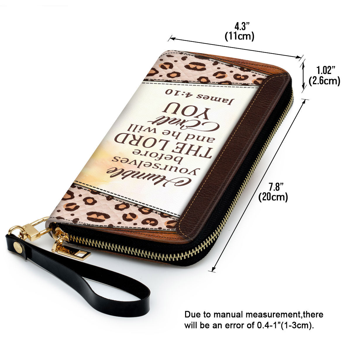 James 410 Spiritual Gifts For Women Of God Humble Yourselves Before The Lord Clutch Purse For Women - Personalized Name - Christian Gifts For Women