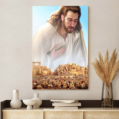 Jehovah's Witnesses Jesus Christ In Paradise Canvas Picture - Jesus Christ Canvas Art - Christian Wall Canvas