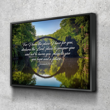 Jeremiah 2911 For I Know The Plans I Have For You Declares The Lord Bible Verse Canvas Wall Art - Christian Canvas Wall Art