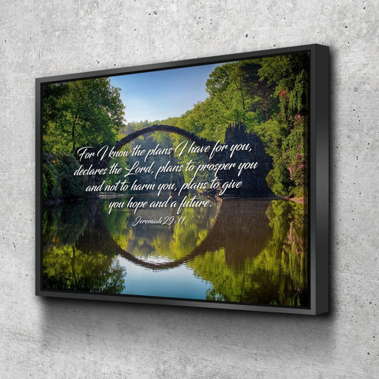Jeremiah 2911 For I Know The Plans I Have For You Declares The Lord Bible Verse Canvas Wall Art - Christian Canvas Wall Art