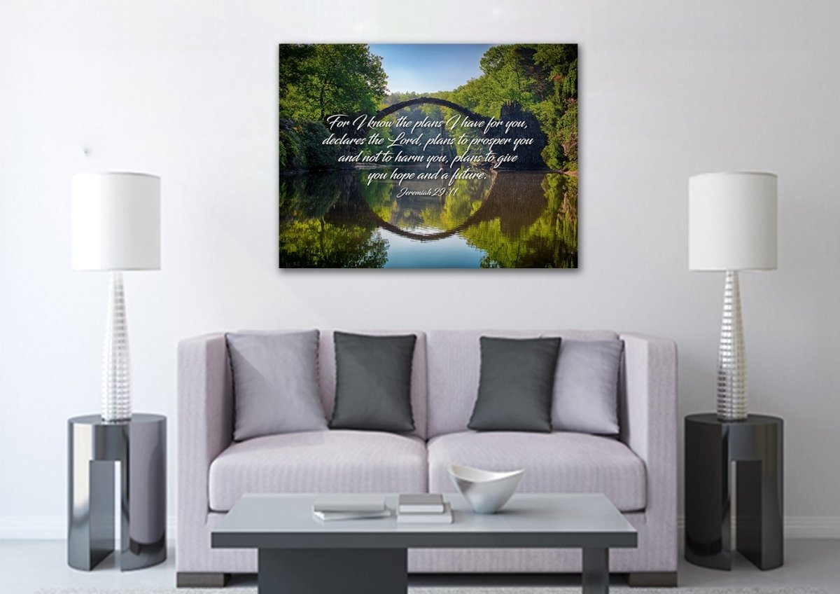 Jeremiah 2911 For I Know The Plans I Have For You Declares The Lord Bible Verse Canvas Wall Art - Christian Canvas Wall Art