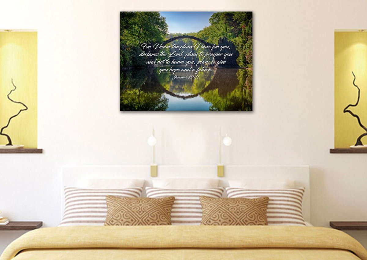 Jeremiah 2911 For I Know The Plans I Have For You Declares The Lord Bible Verse Canvas Wall Art - Christian Canvas Wall Art