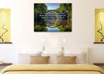 Jeremiah 2911 For I Know The Plans I Have For You Declares The Lord Bible Verse Canvas Wall Art - Christian Canvas Wall Art