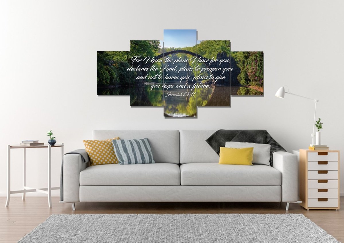 Jeremiah 2911 For I Know The Plans I Have For You Declares The Lord Bible Verse Canvas Wall Art - Christian Canvas Wall Art