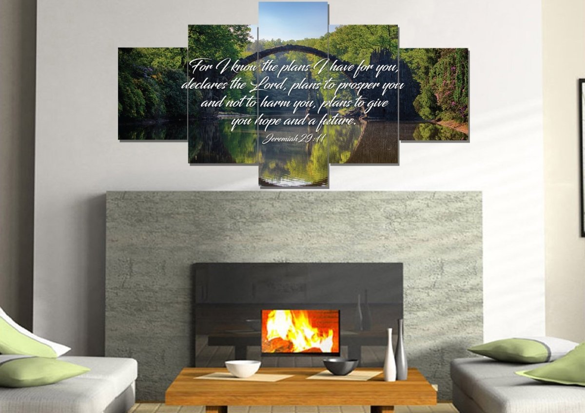 Jeremiah 2911 For I Know The Plans I Have For You Declares The Lord Bible Verse Canvas Wall Art - Christian Canvas Wall Art