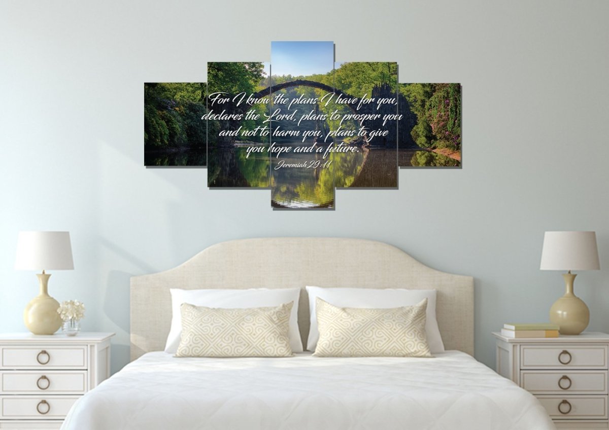 Jeremiah 2911 For I Know The Plans I Have For You Declares The Lord Bible Verse Canvas Wall Art - Christian Canvas Wall Art