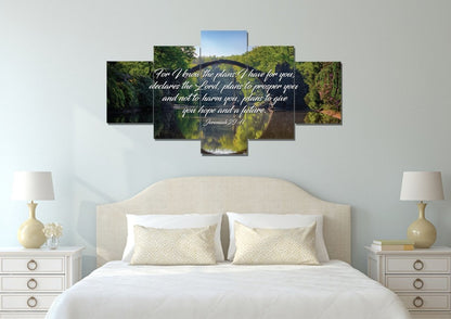Jeremiah 2911 For I Know The Plans I Have For You Declares The Lord Bible Verse Canvas Wall Art - Christian Canvas Wall Art