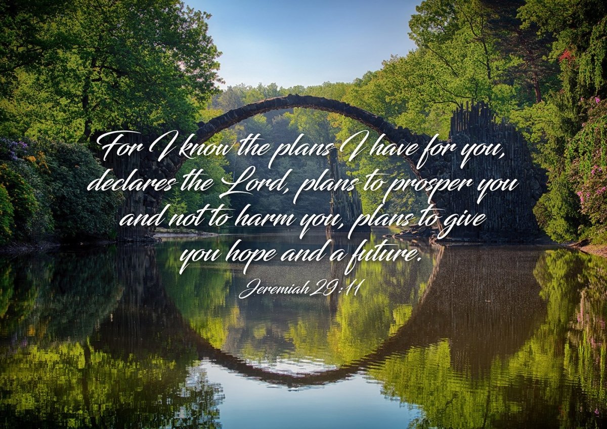 Jeremiah 2911 For I Know The Plans I Have For You Declares The Lord Bible Verse Canvas Wall Art - Christian Canvas Wall Art