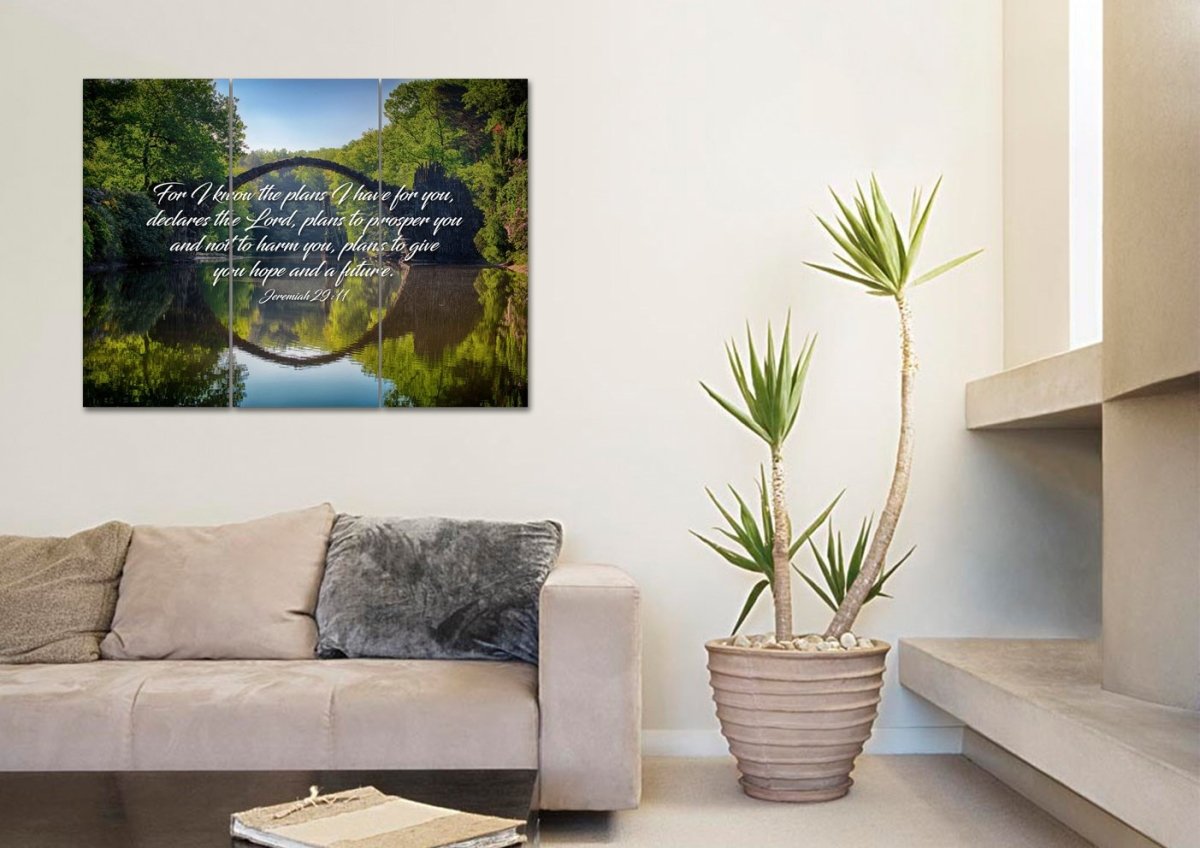 Jeremiah 2911 For I Know The Plans I Have For You Declares The Lord Bible Verse Canvas Wall Art - Christian Canvas Wall Art