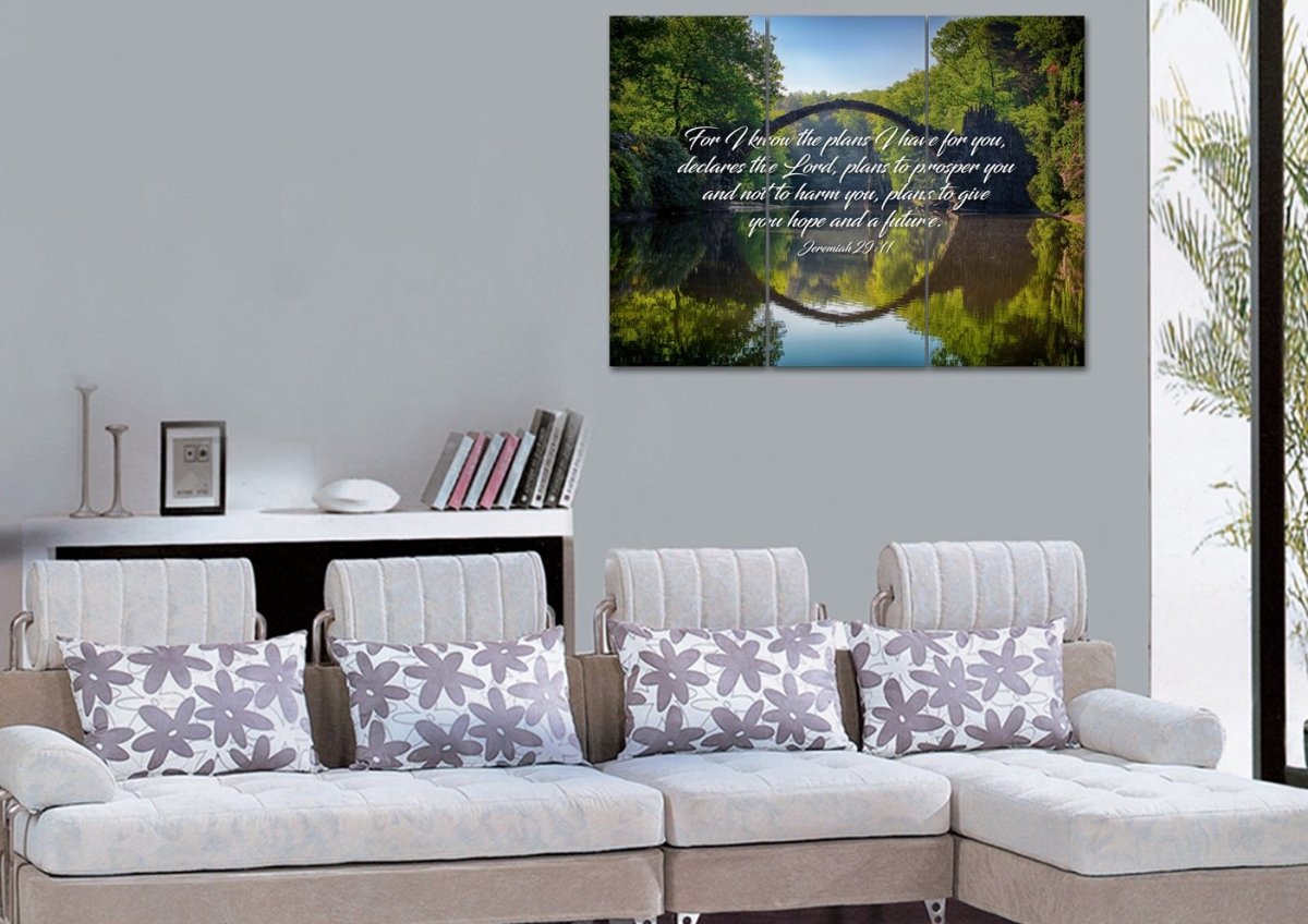 Jeremiah 2911 For I Know The Plans I Have For You Declares The Lord Bible Verse Canvas Wall Art - Christian Canvas Wall Art