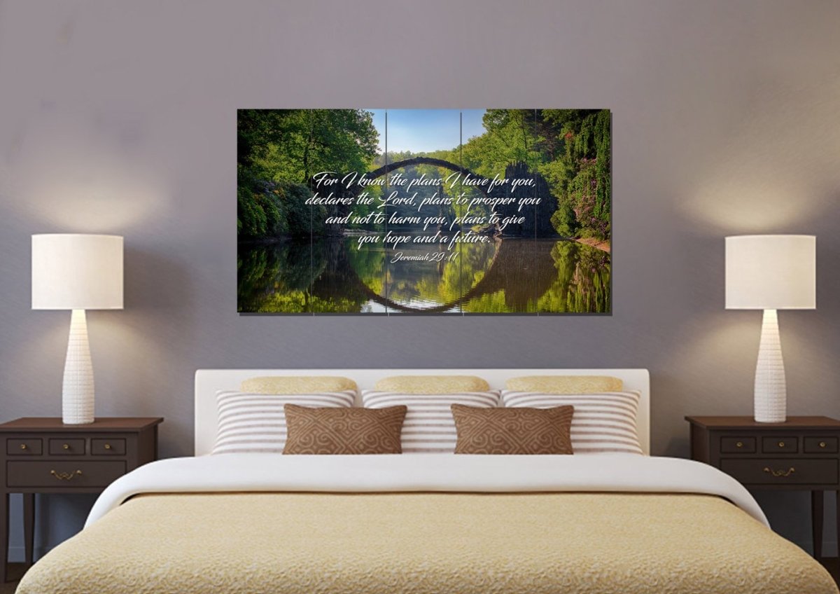 Jeremiah 2911 For I Know The Plans I Have For You Declares The Lord Bible Verse Canvas Wall Art - Christian Canvas Wall Art
