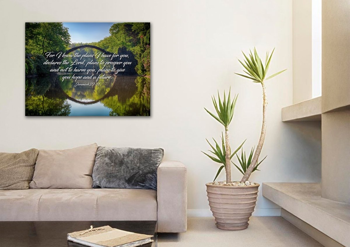 Jeremiah 2911 For I Know The Plans I Have For You Declares The Lord Bible Verse Canvas Wall Art - Christian Canvas Wall Art