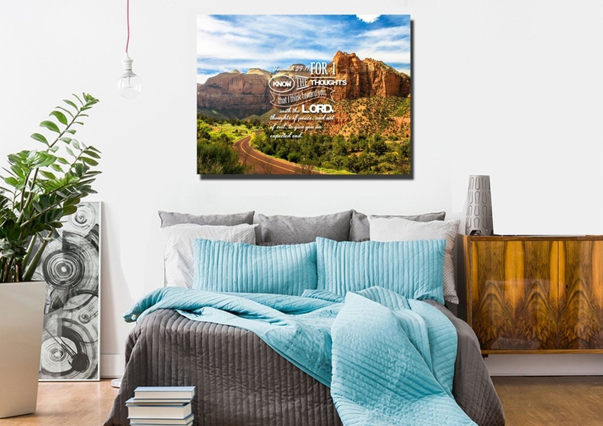 Jeremiah 2911 Kjv #3 Bible Verse Canvas Wall Art - Christian Canvas Wall Art