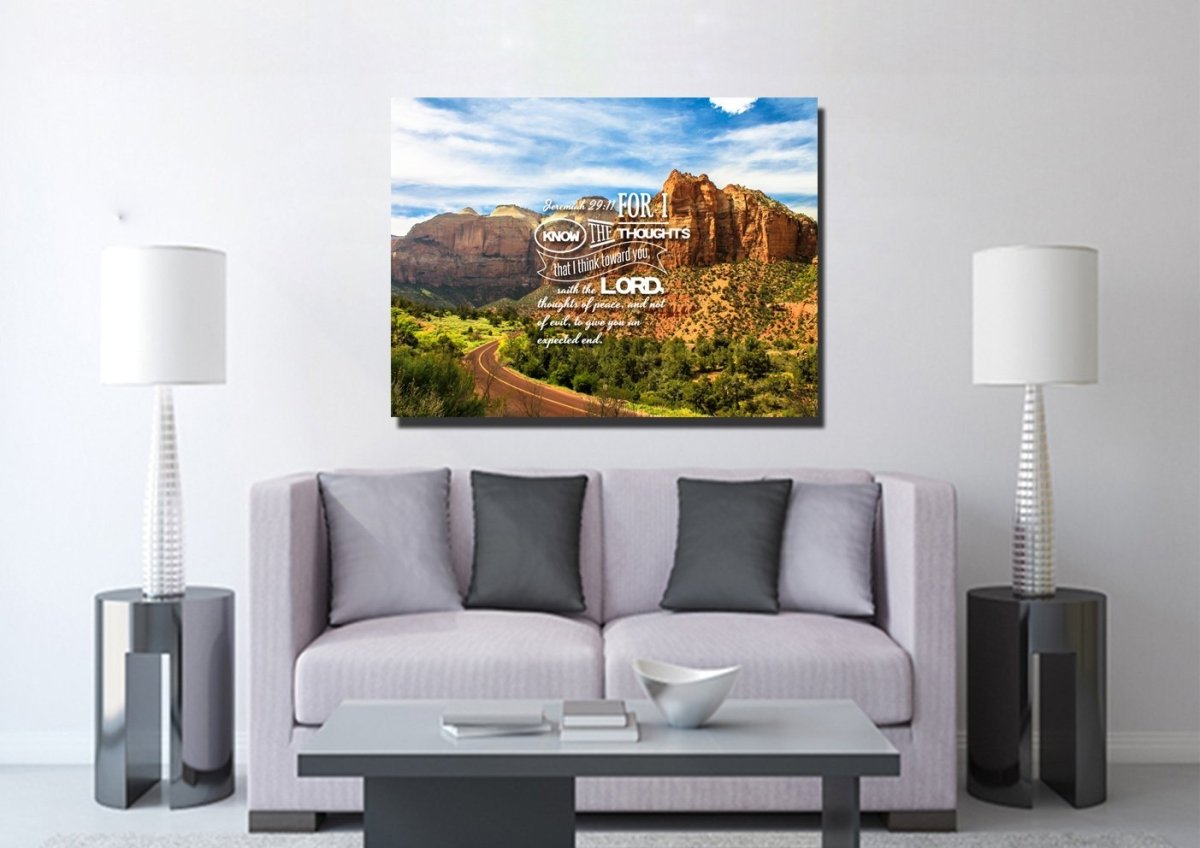 Jeremiah 2911 Kjv #3 Bible Verse Canvas Wall Art - Christian Canvas Wall Art