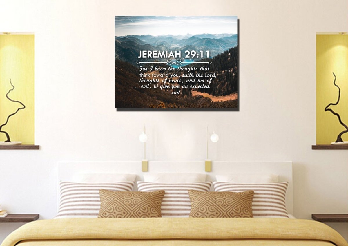 Jeremiah 2911 Kjv #9 Bible Verse Canvas Wall Art - Christian Canvas Wall Art