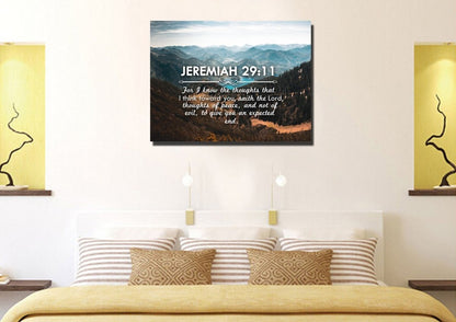 Jeremiah 2911 Kjv #9 Bible Verse Canvas Wall Art - Christian Canvas Wall Art