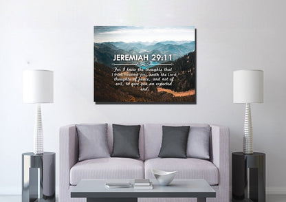 Jeremiah 2911 Kjv #9 Bible Verse Canvas Wall Art - Christian Canvas Wall Art