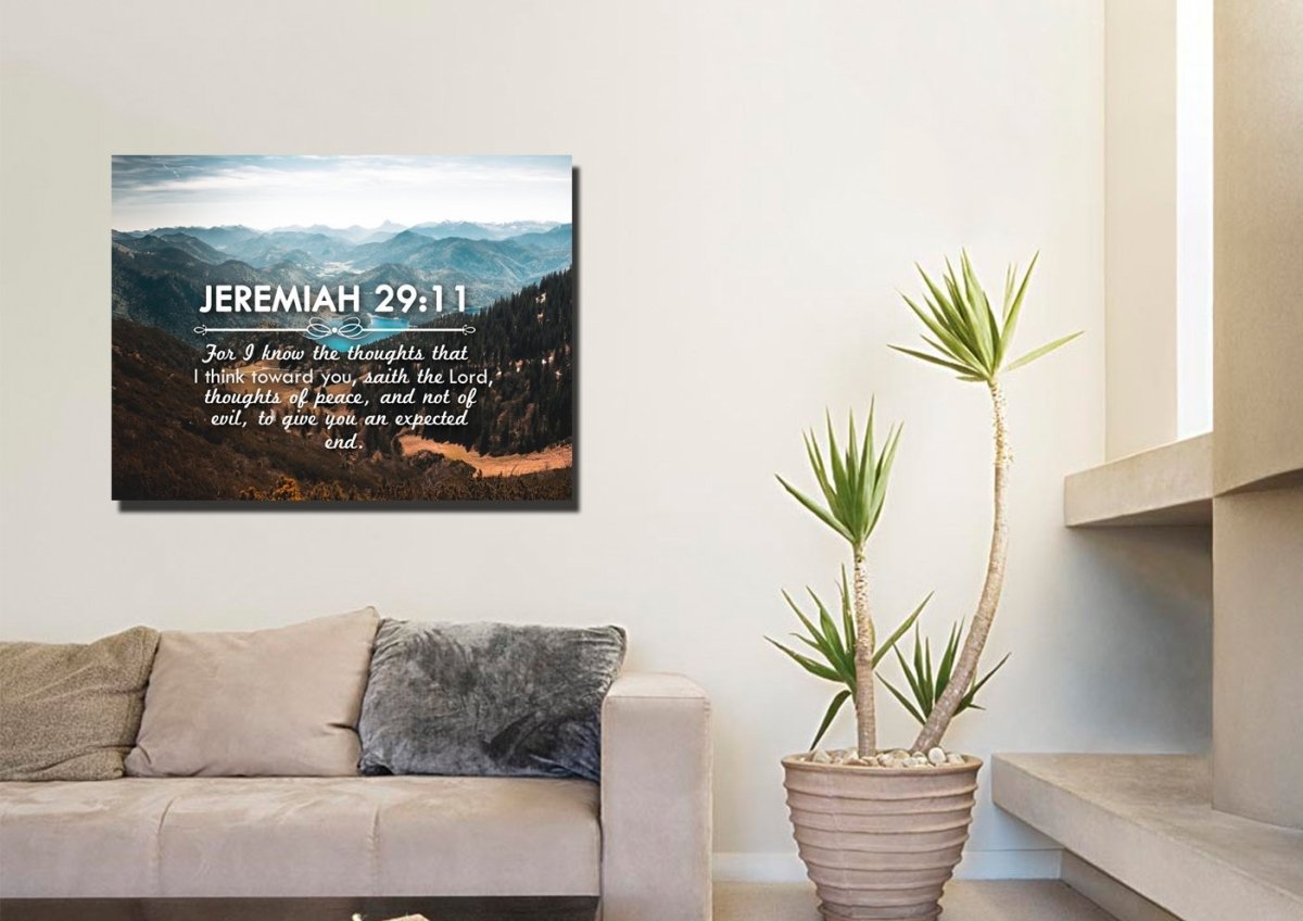 Jeremiah 2911 Kjv #9 Bible Verse Canvas Wall Art - Christian Canvas Wall Art