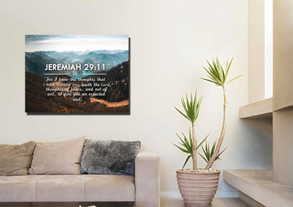 Jeremiah 2911 Kjv #9 Bible Verse Canvas Wall Art - Christian Canvas Wall Art
