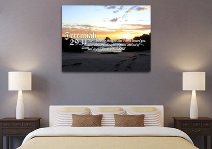 Jeremiah 2911 Kjv Bible Verse Canvas Wall Art - Christian Canvas Wall Art