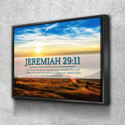Jeremiah 2911 Niv #13 Bible Verse Canvas Wall Art - Christian Canvas Wall Art
