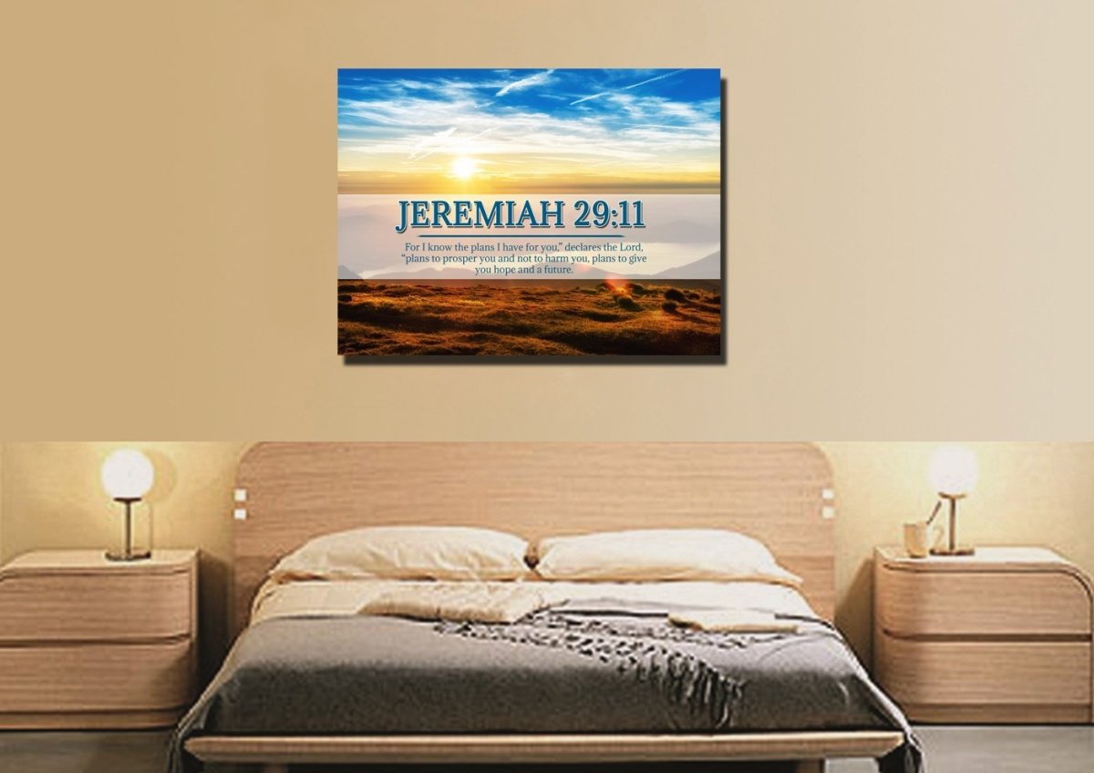 Jeremiah 2911 Niv #13 Bible Verse Canvas Wall Art - Christian Canvas Wall Art