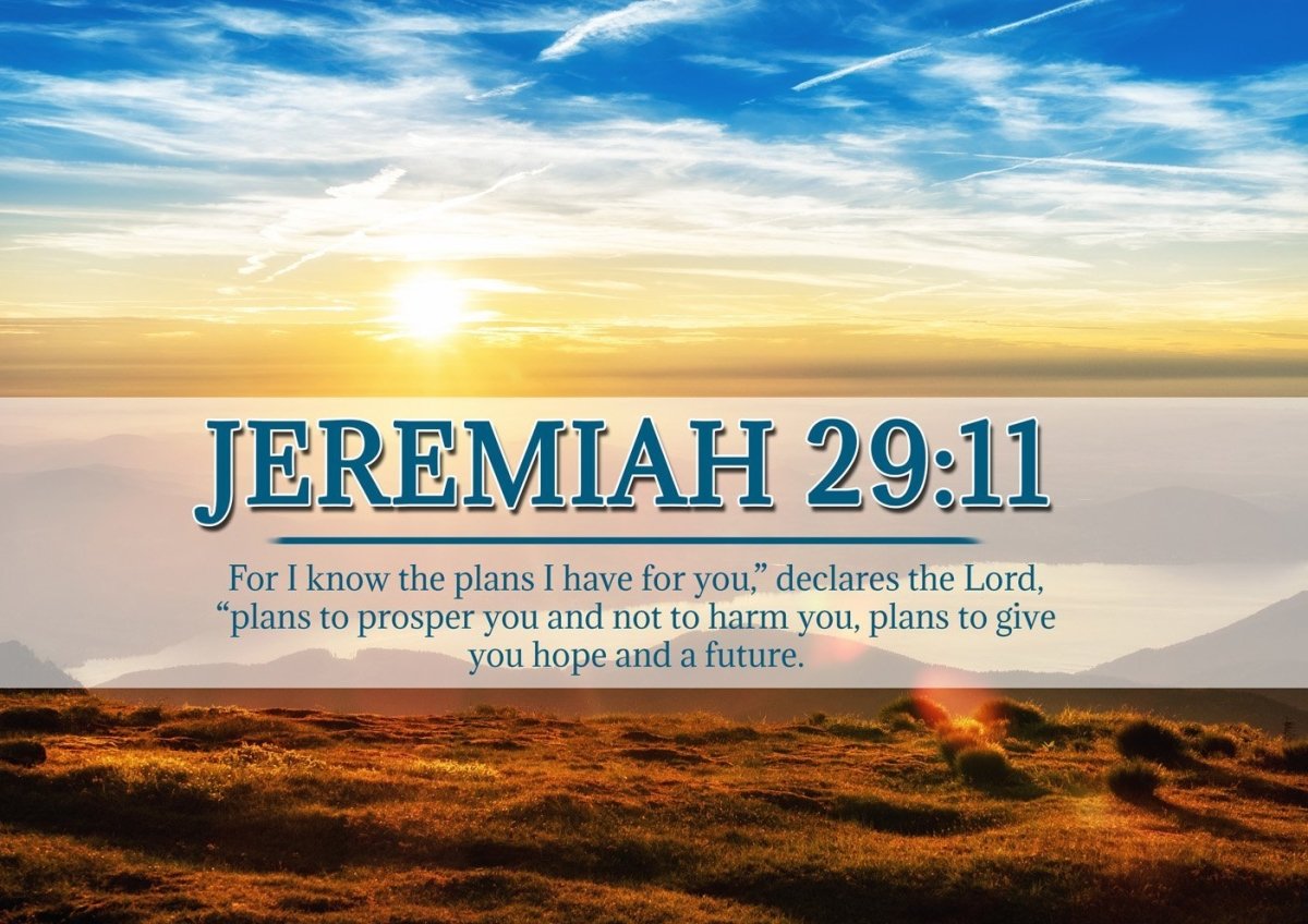 Jeremiah 2911 Niv #13 Bible Verse Canvas Wall Art - Christian Canvas Wall Art