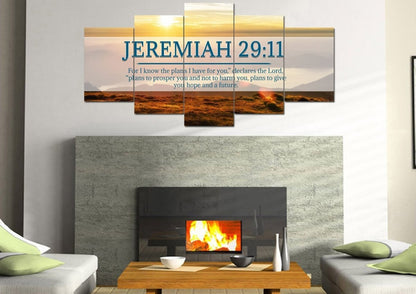 Jeremiah 2911 Niv #13 Bible Verse Canvas Wall Art - Christian Canvas Wall Art