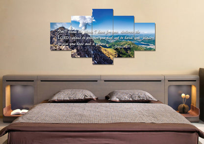 Jeremiah 2911 Niv #4 Bible Verse Canvas Wall Art - Christian Canvas Wall Art