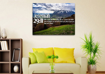Jeremiah 2911 Niv #5 Bible Verse Canvas Wall Art - Christian Canvas Wall Art