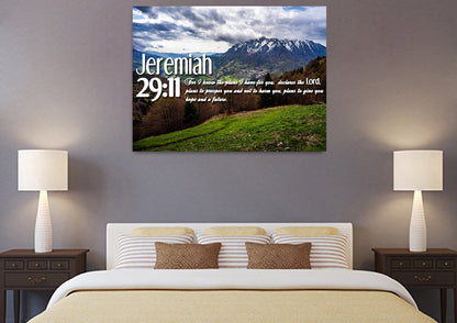 Jeremiah 2911 Niv #5 Bible Verse Canvas Wall Art - Christian Canvas Wall Art