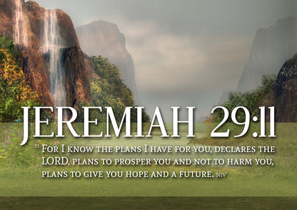 Jeremiah 2911 Niv #6 Bible Verse Canvas Wall Art - Christian Canvas Wall Art