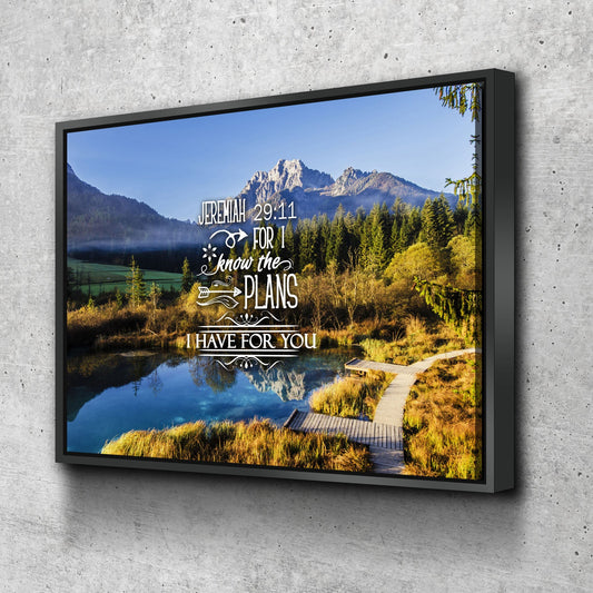 Jeremiah 2911 Niv #8 Bible Verse Canvas Wall Art - Christian Canvas Wall Art