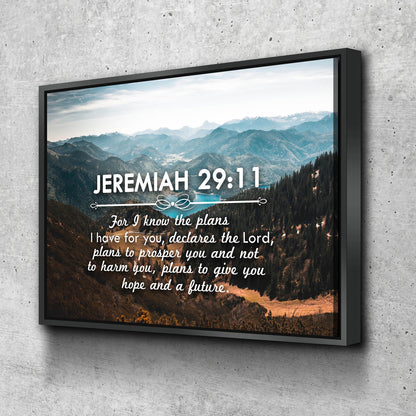 Jeremiah 2911 Niv #9 Bible Verse Canvas Wall Art - Christian Canvas Wall Art