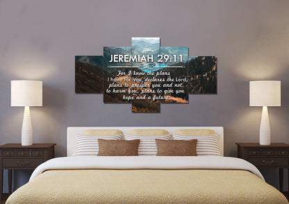 Jeremiah 2911 Niv #9 Bible Verse Canvas Wall Art - Christian Canvas Wall Art
