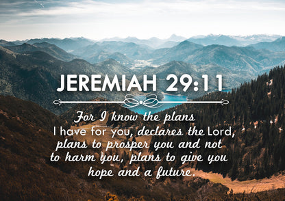 Jeremiah 2911 Niv #9 Bible Verse Canvas Wall Art - Christian Canvas Wall Art