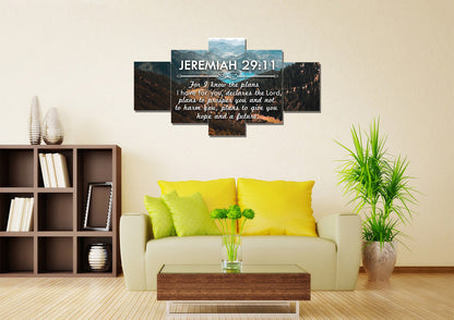 Jeremiah 2911 Niv #9 Bible Verse Canvas Wall Art - Christian Canvas Wall Art