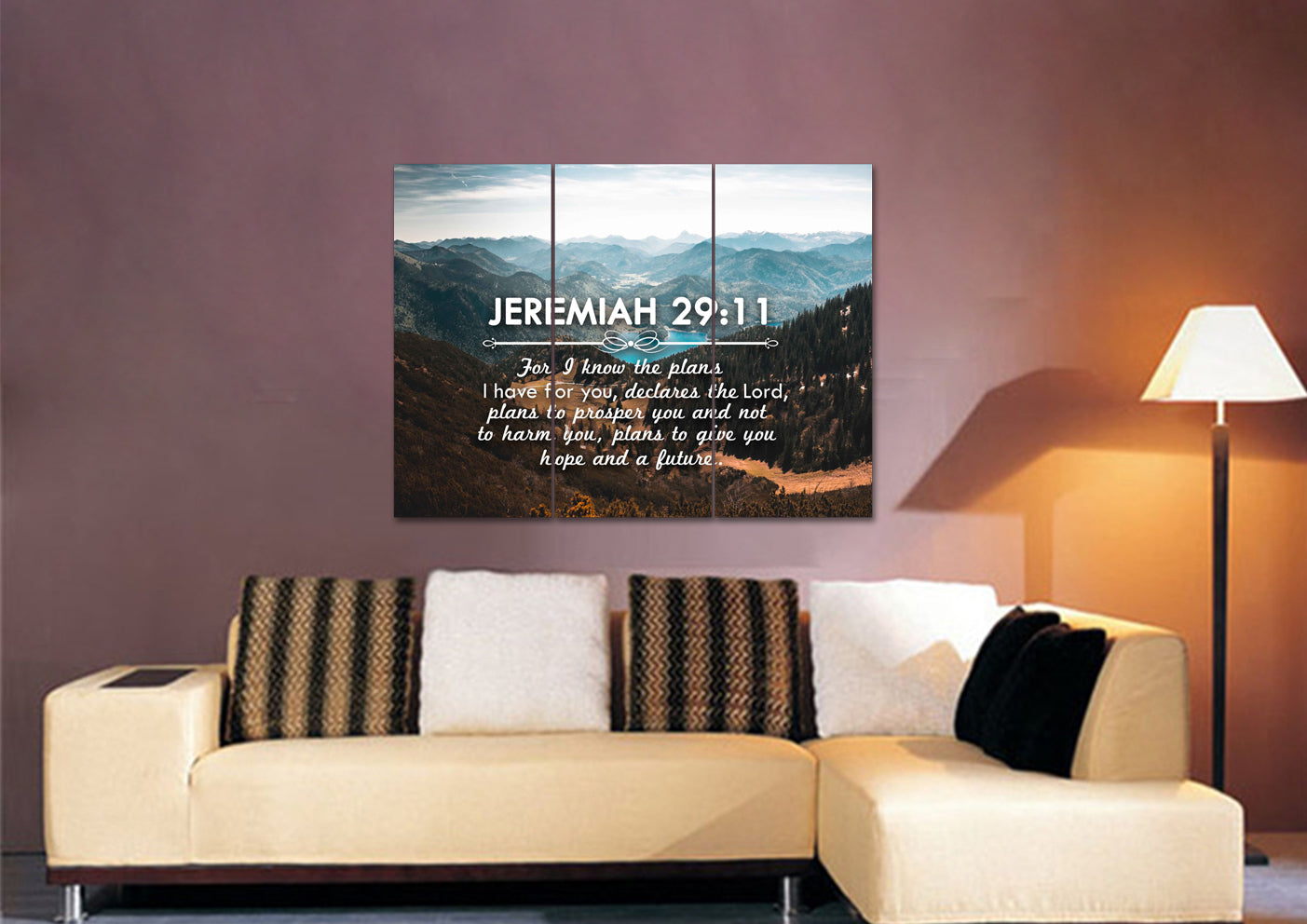 Jeremiah 2911 Niv #9 Bible Verse Canvas Wall Art - Christian Canvas Wall Art