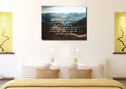 Jeremiah 2911 Niv #9 Bible Verse Canvas Wall Art - Christian Canvas Wall Art