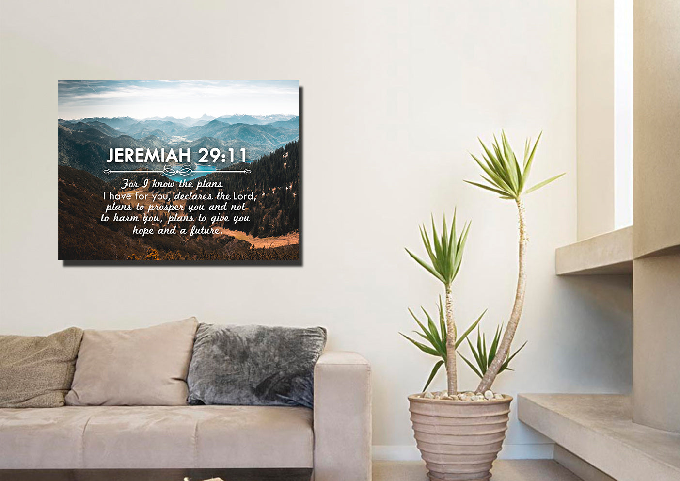 Jeremiah 2911 Niv #9 Bible Verse Canvas Wall Art - Christian Canvas Wall Art