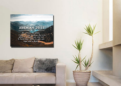 Jeremiah 2911 Niv #9 Bible Verse Canvas Wall Art - Christian Canvas Wall Art