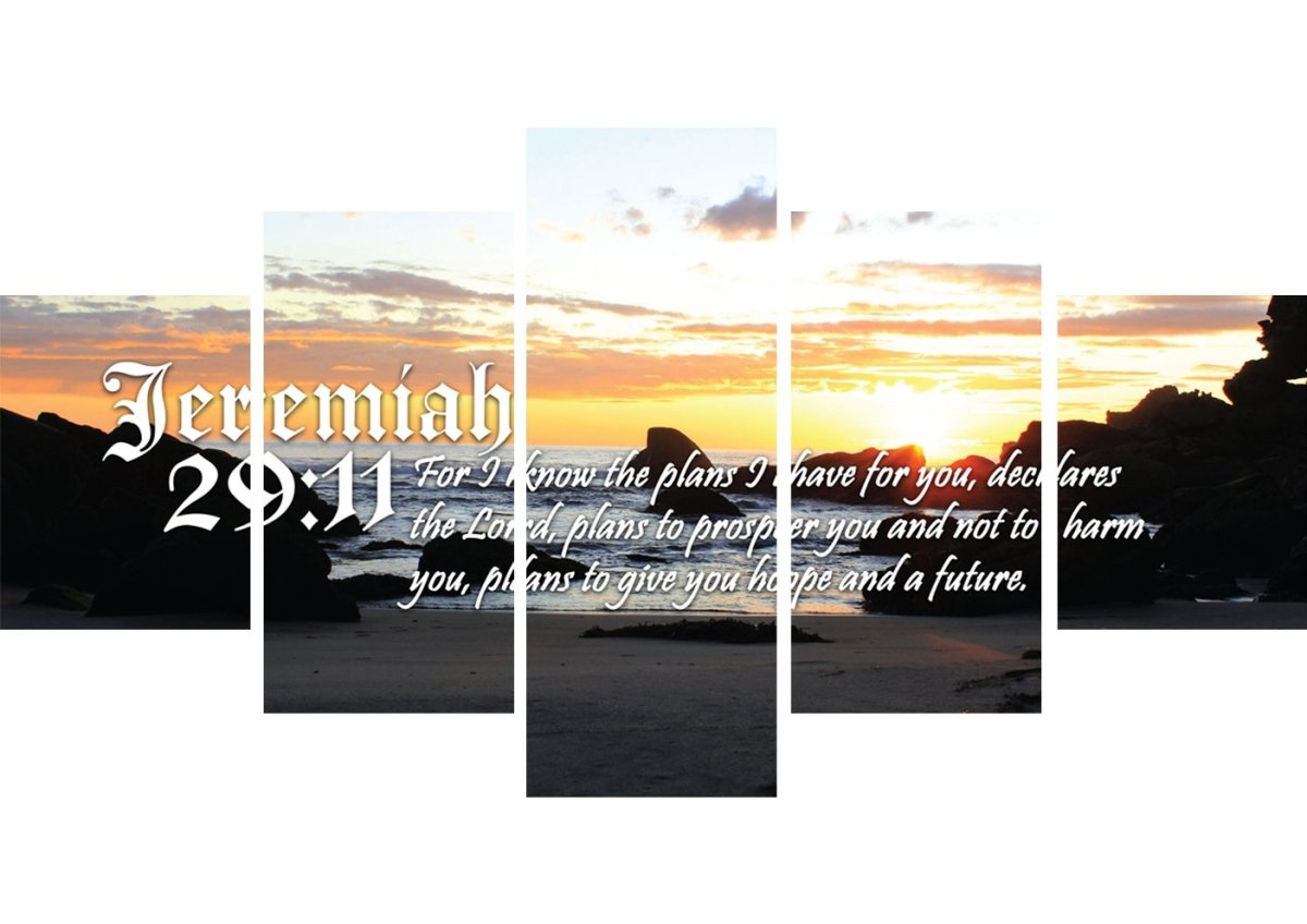 Jeremiah 2911 Niv Bible Verse Canvas Wall Art - Christian Canvas Wall Art