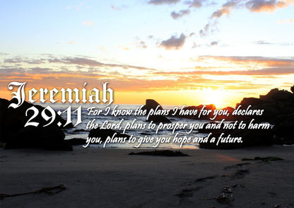 Jeremiah 2911 Niv Bible Verse Canvas Wall Art - Christian Canvas Wall Art