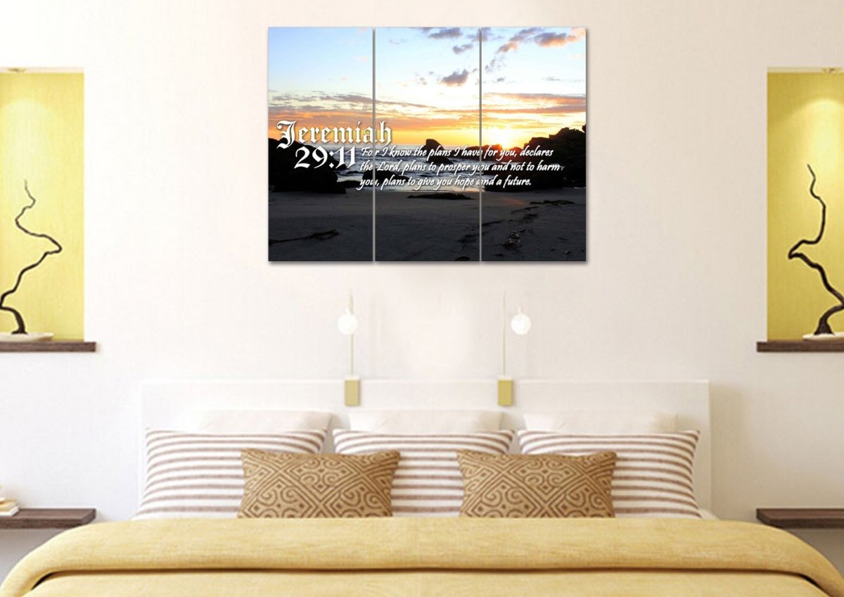 Jeremiah 2911 Niv Bible Verse Canvas Wall Art - Christian Canvas Wall Art