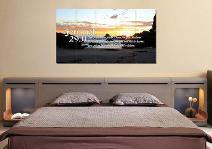 Jeremiah 2911 Niv Bible Verse Canvas Wall Art - Christian Canvas Wall Art