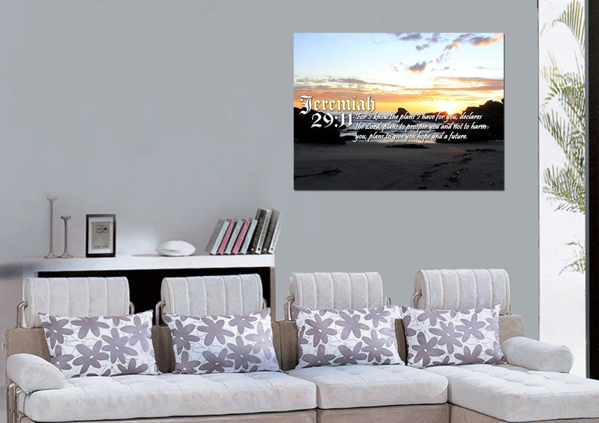 Jeremiah 2911 Niv Bible Verse Canvas Wall Art - Christian Canvas Wall Art