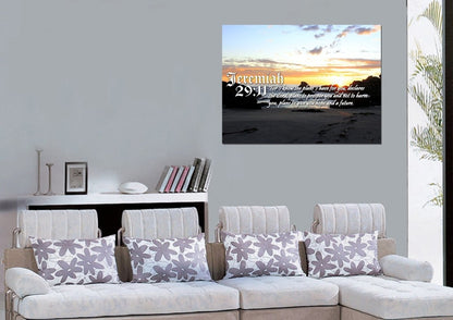 Jeremiah 2911 Niv Bible Verse Canvas Wall Art - Christian Canvas Wall Art